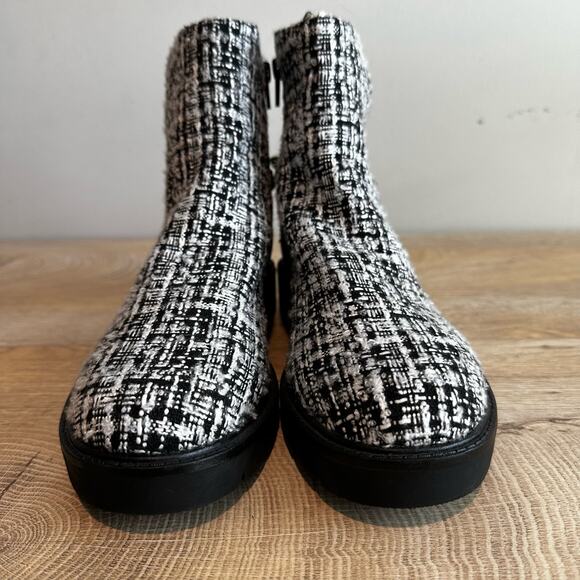 Nine West Talles 2 Tweed and Chain Ankle Moto Boot 8 - Picture 6 of 10